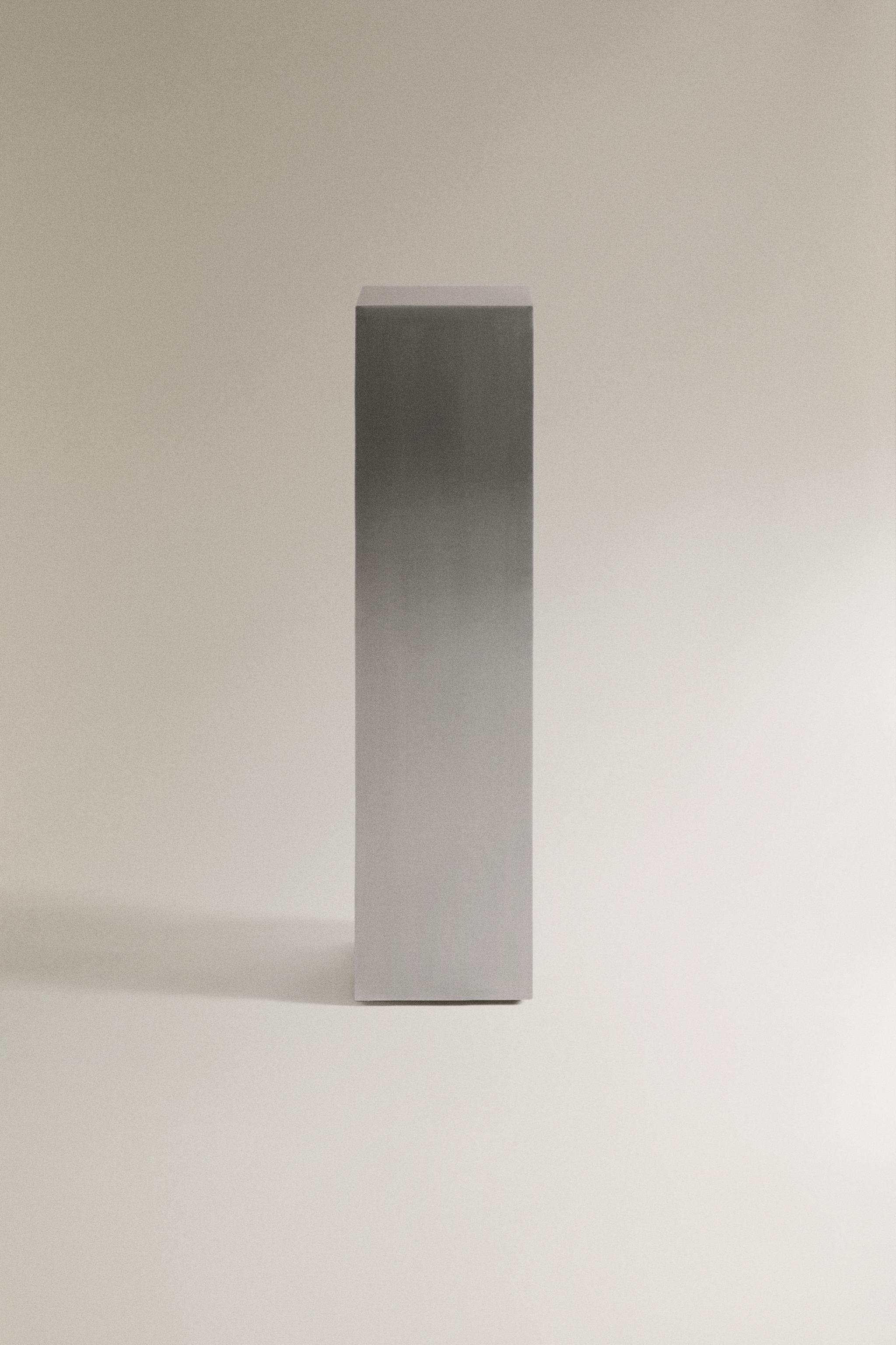 TALL BRUSHED STAINLESS STEEL PEDESTAL | STUDIO MARY LENNOX